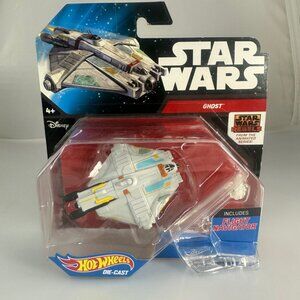 Star Wars Hot Wheels Die Cast Ghost Includes Flight Navigator NIB Sealed